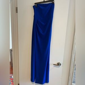 Lulu's Cobalt Blue Maxi Dress with Subtle Draping